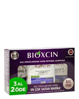 BIOXCIN Set de șampoane Black Garlic For All Hair Types, 3 buc x 300 ml